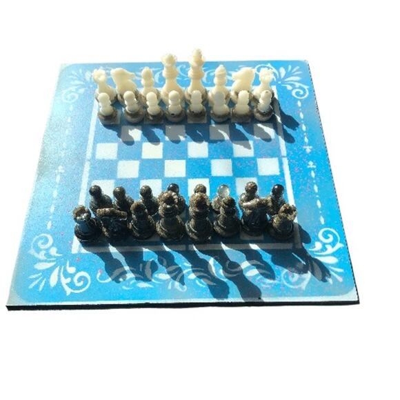Chess Set - Sky Blue Royal - Picture 1 of 7